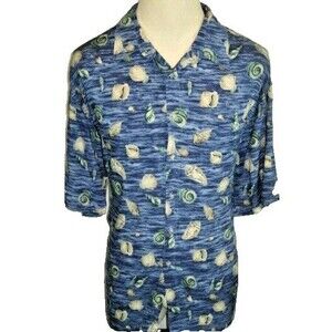 Mens Campa Moda Rayon SS Hawaiian Aloha Island Casual Shirt sz XXL